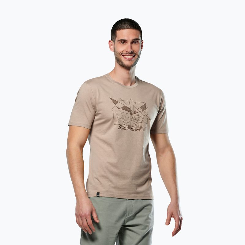 Pánské tričko Salewa Eagle Geometric quicksand