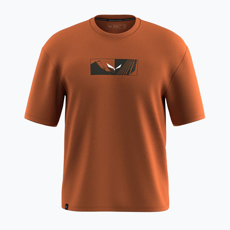 Pánské tričko Salewa Eagle Hybrid Loose bombay brown