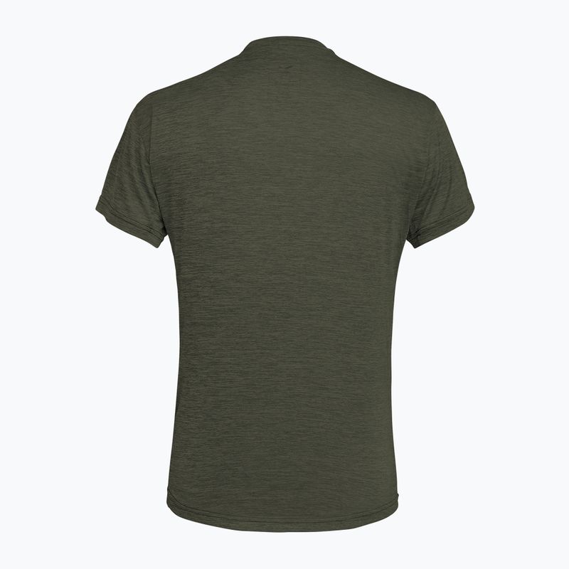 Pánské tričko Salewa Puez Melange Dry faded green melange 2