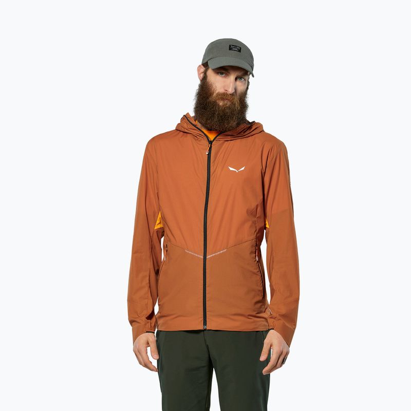 Pánská větrovka Salewa Pedroc Wind Hood Bombay Brown