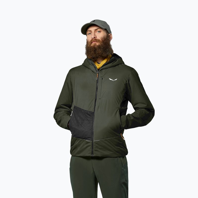 Pánská hybridní bunda Salewa Pedroc Tirol Wool Air Hybrid dark olive