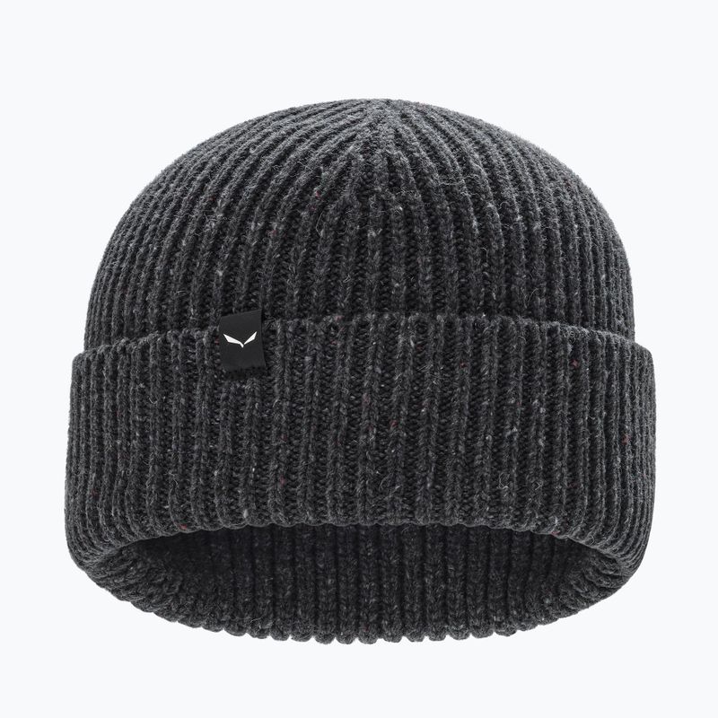 Zimní čepice Salewa Re-Zebru Knit dark grey melange
