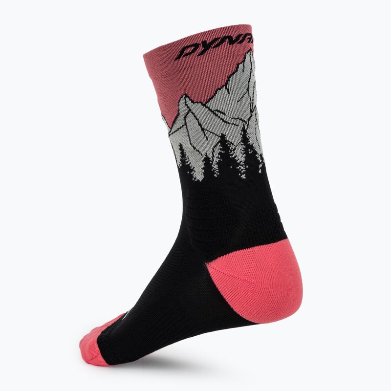 Ponožky DYNAFIT Traverse Crew black out ultra coral/6a10 2