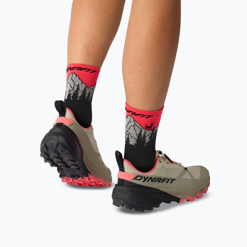 Lyžařské ponožky DYNAFIT Traverse Mid black out ultra coral/6a10 8