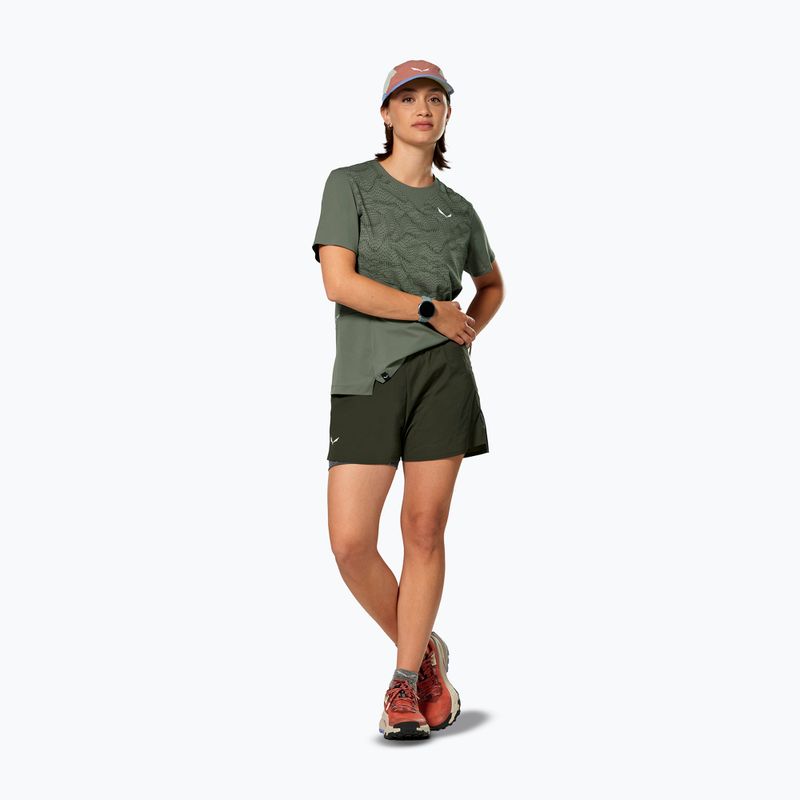 Dámské trekingové šortky Salewa Pedroc DST 2IN1 dark olive int/0870 2