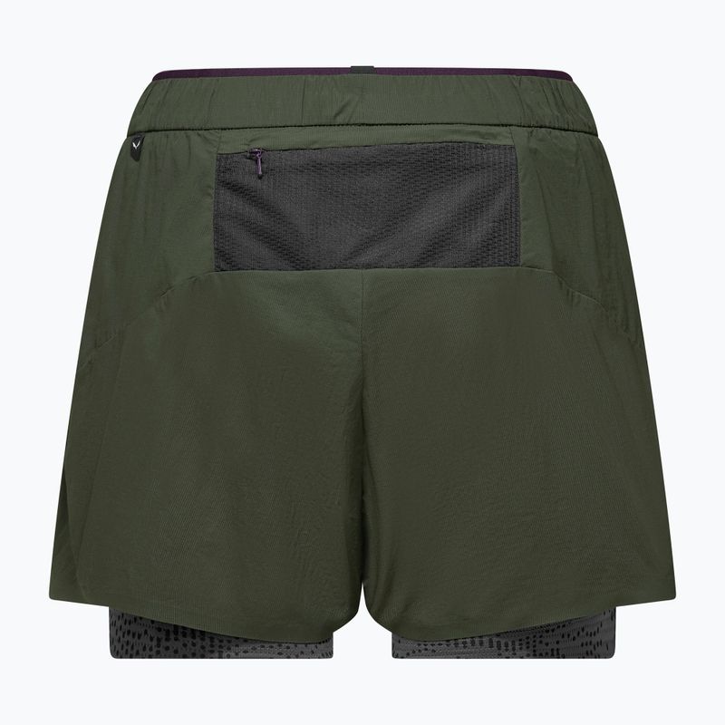 Dámské trekingové šortky Salewa Pedroc DST 2IN1 dark olive int/0870 7