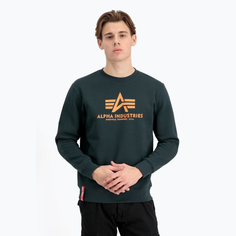 Pánská mikina Alpha Industries Basic dark petrol