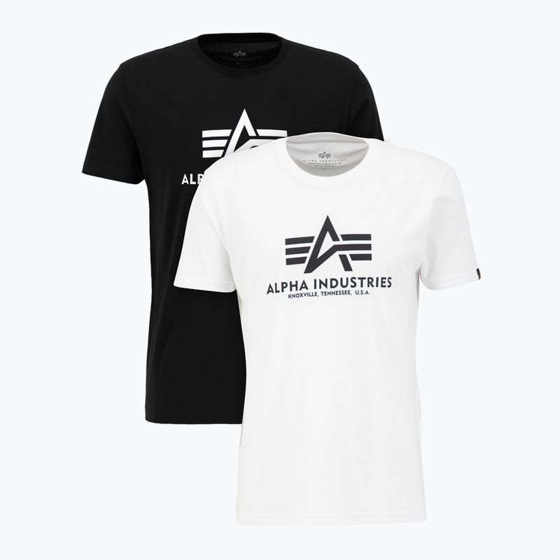 Pánské tričko Alpha Industries Basic T 2 ks black/white