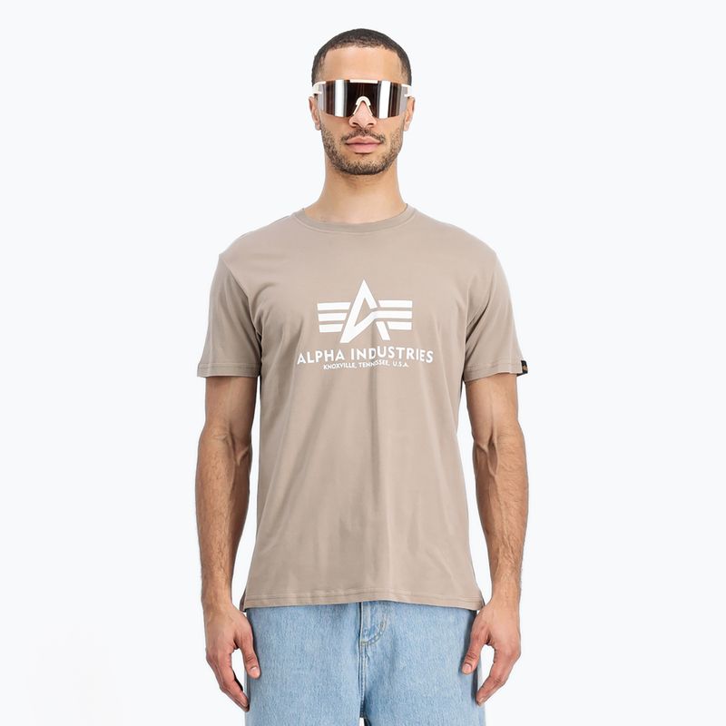 Pánské tričko Alpha Industries Basic vintage sand