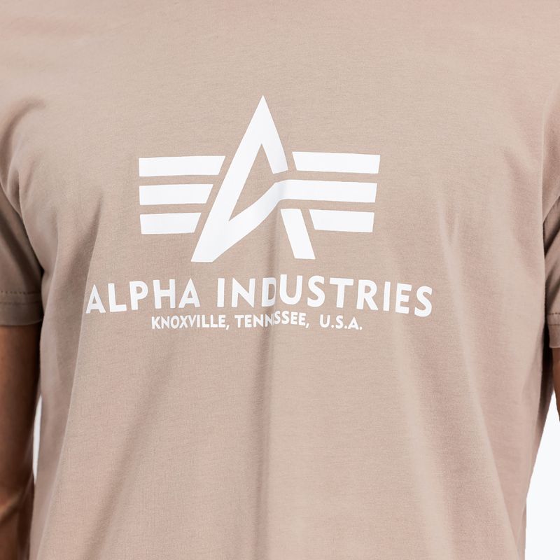 Pánské tričko Alpha Industries Basic vintage sand 6