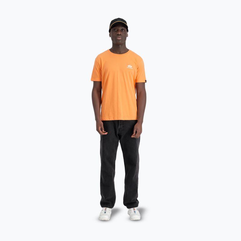 Pánské tričko Alpha Industries Basic Small Logo tangerine 2