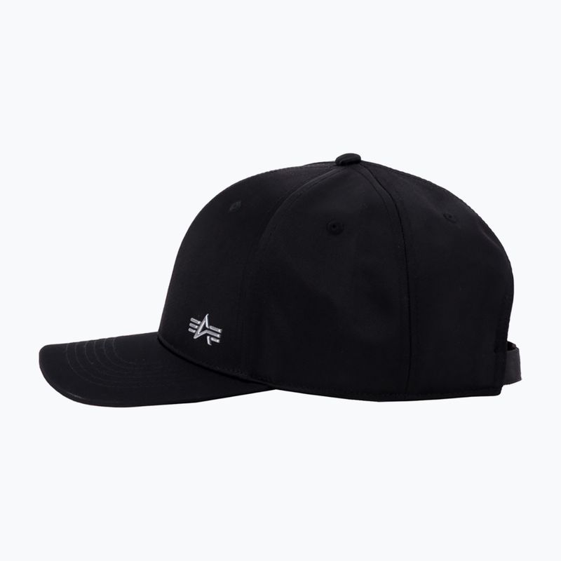 Kšiltovka Alpha Industries Metal Label rep black/metalsilver 4