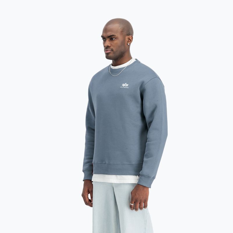 Pánská mikina Alpha Industries Basic Small Logo denim blue