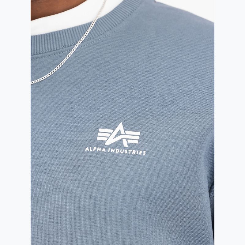 Pánská mikina Alpha Industries Basic Small Logo denim blue 4
