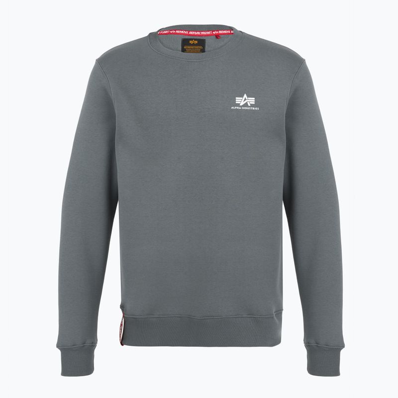 Pánská mikina Alpha Industries Basic Small Logo denim blue 5