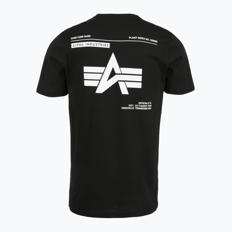 Pánské polo tričko Alpha Industries Label T Back Print black 6