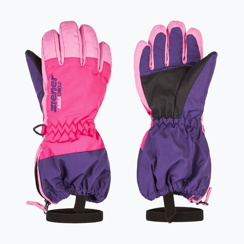Dětské lyžařské rukavice ZIENER Levio As Minis dark purple