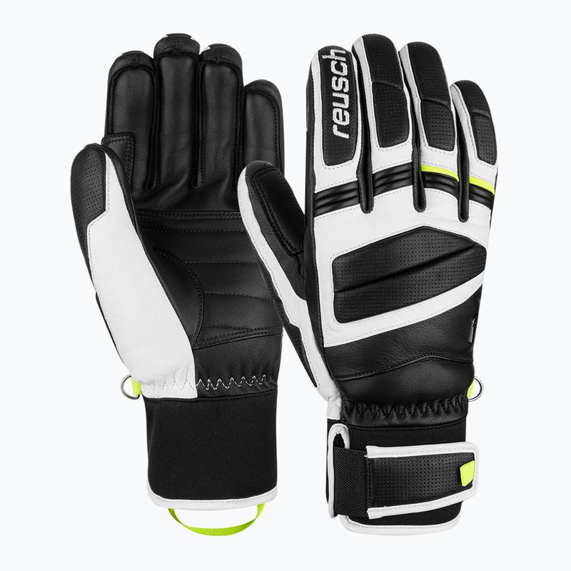 Lyžařské rukavice Reusch Master Pro black/white/safety yellow 2