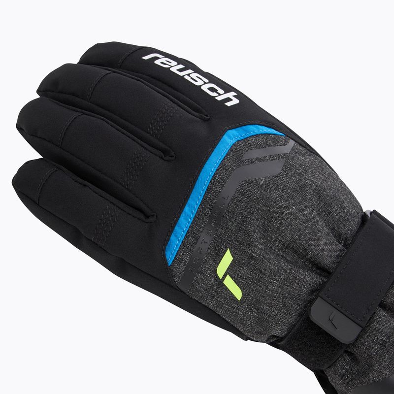 Lyžařské rukavice Reusch Primus R-Tex XT black melange/safety yellow/brilliant blue 5