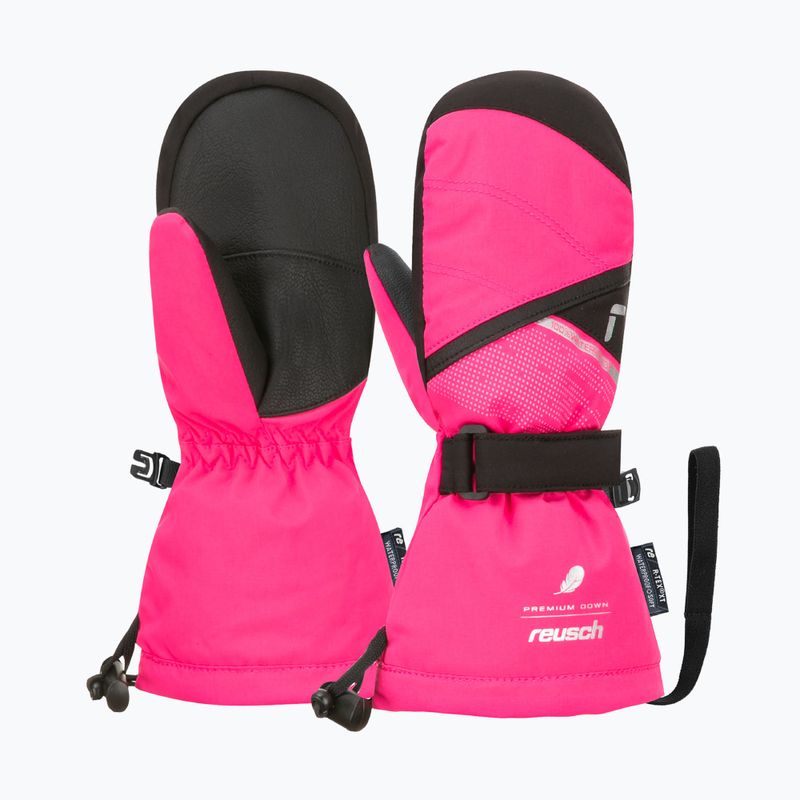 Dětské lyžařské rukavice Reusch Kaden Down R-Tex XT Mitten pink glo 2