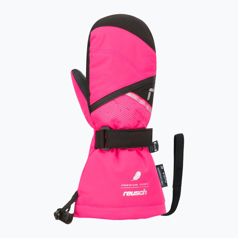 Dětské lyžařské rukavice Reusch Kaden Down R-Tex XT Mitten pink glo 3