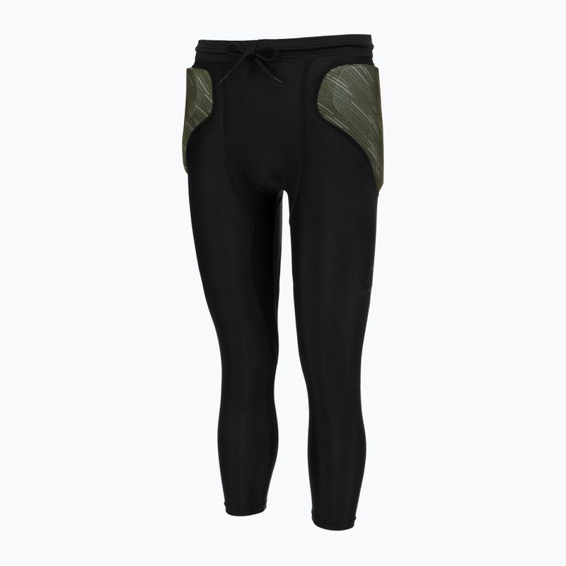 Brankářské kalhoty Reusch Padded Eco Short 3/4 black/desert green