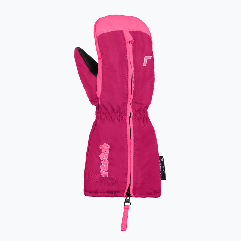 Dětské lyžařské rukavice Reusch Tom Mitten fuchsia purple/knockout pink 2