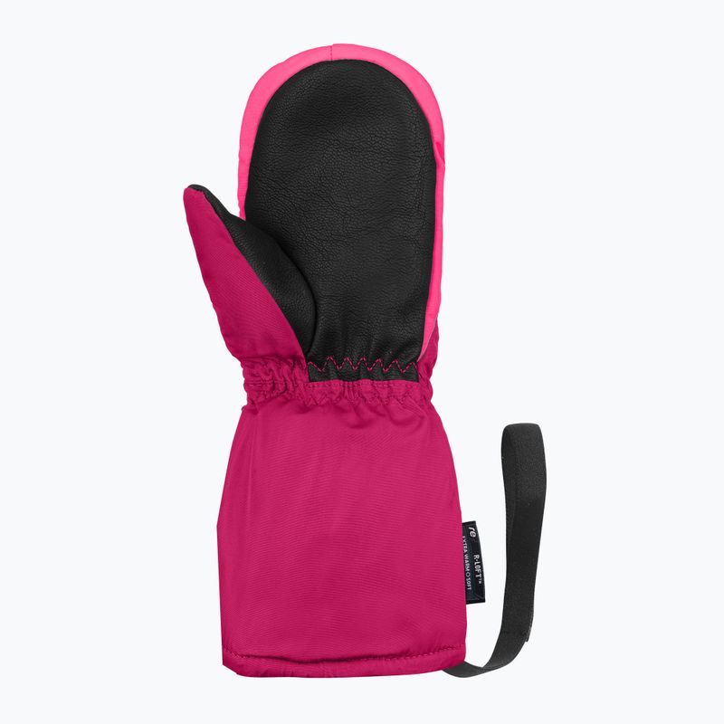Dětské lyžařské rukavice Reusch Tom Mitten fuchsia purple/knockout pink 3