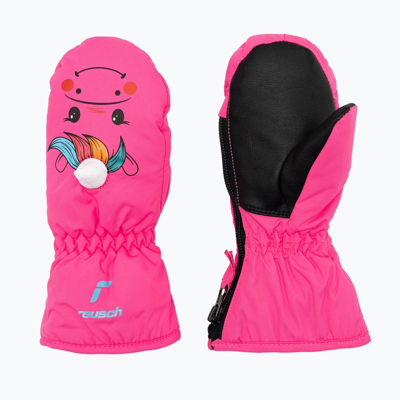 Dětské lyžařské rukavice Reusch Sweety Mitten pink unicorn