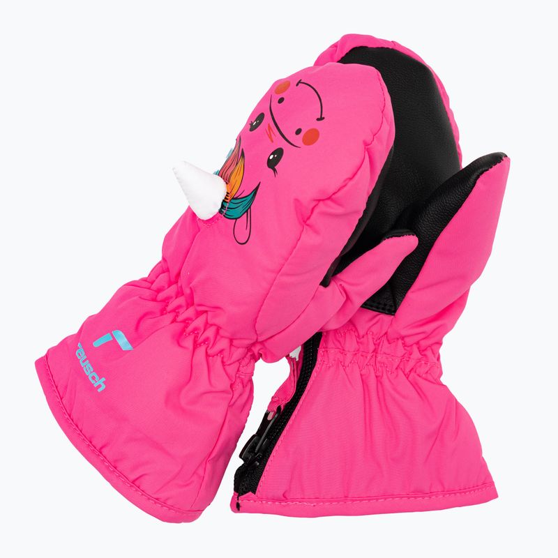 Dětské lyžařské rukavice Reusch Sweety Mitten pink unicorn 2