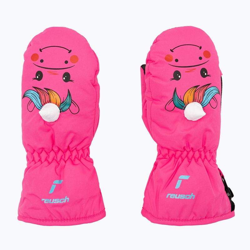 Dětské lyžařské rukavice Reusch Sweety Mitten pink unicorn 4