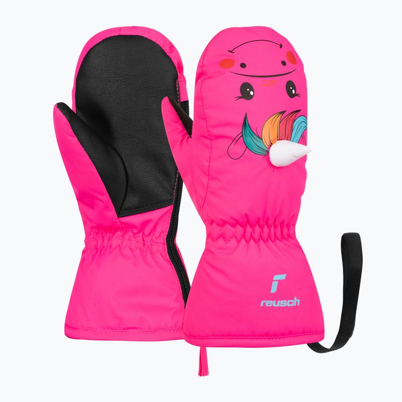 Dětské lyžařské rukavice Reusch Sweety Mitten pink unicorn 7