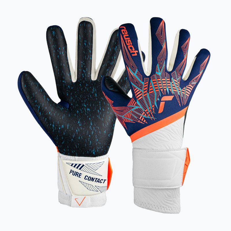 Brankářské rukavice Reusch Pure Contact Fusion premium blue/electric orange/black