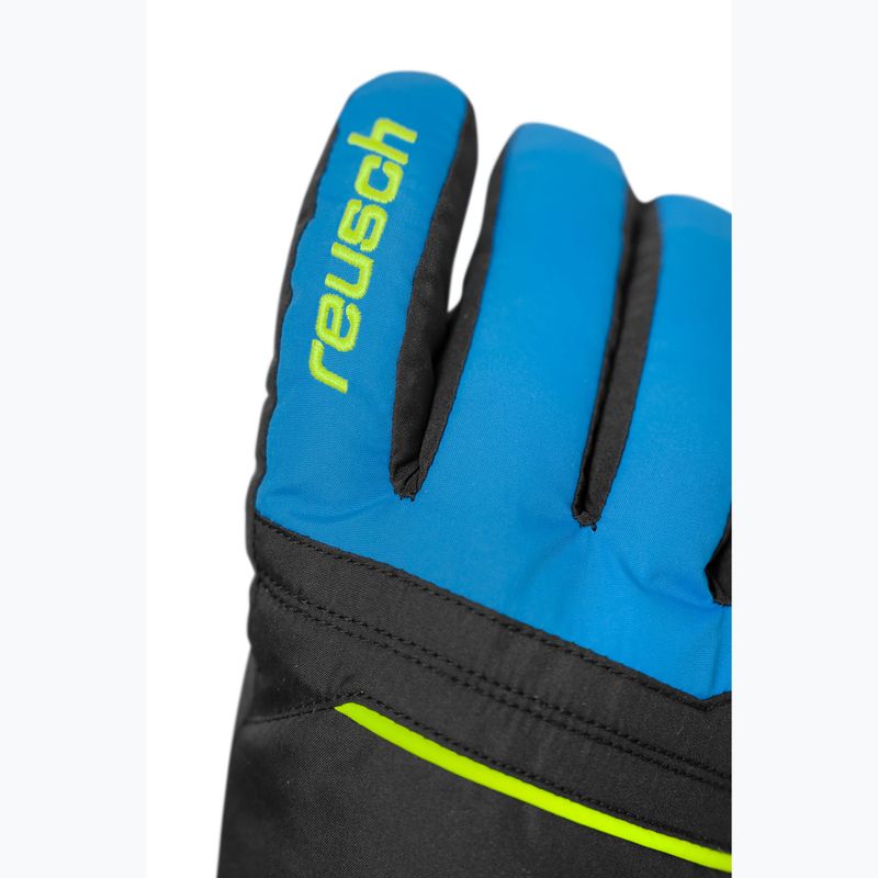 Dětské lyžařské rukavice Reusch Alan Junior black/brilliant blue/safety yellow 5