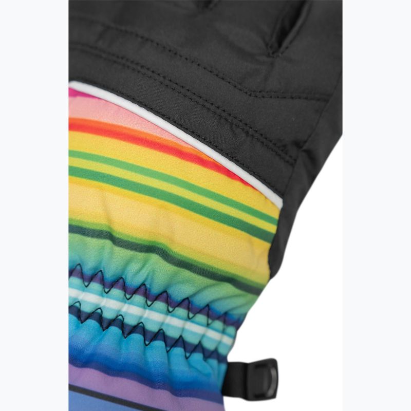 Dětské lyžařské rukavice Reusch Alan Junior black/multicolour lines 6