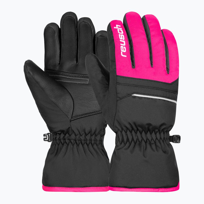 Dětské lyžařské rukavice Reusch Alan Junior black/pink glo 2