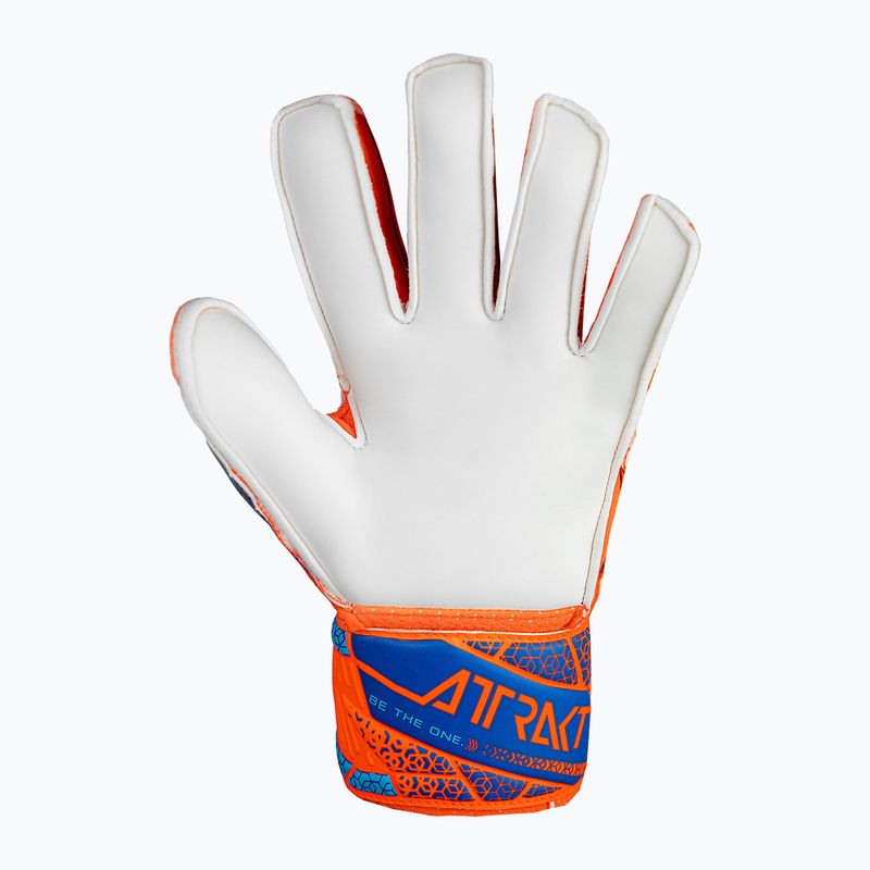 Dětské brankářské rukavice Reusch Attrakt Solid Finger Support Junior shocking orange/blue 3