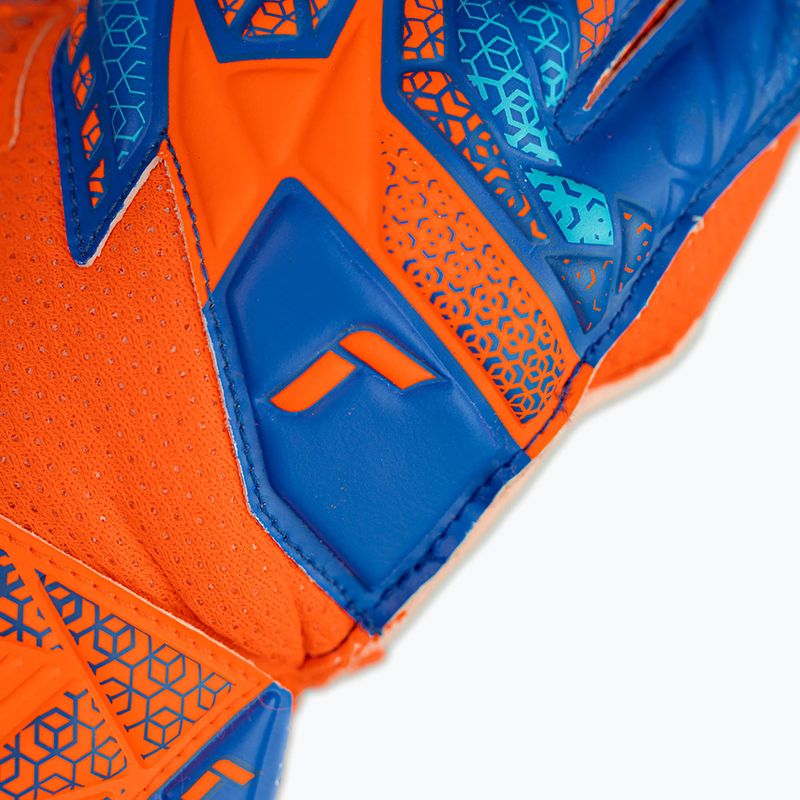 Dětské brankářské rukavice Reusch Attrakt Solid Finger Support Junior shocking orange/blue 6