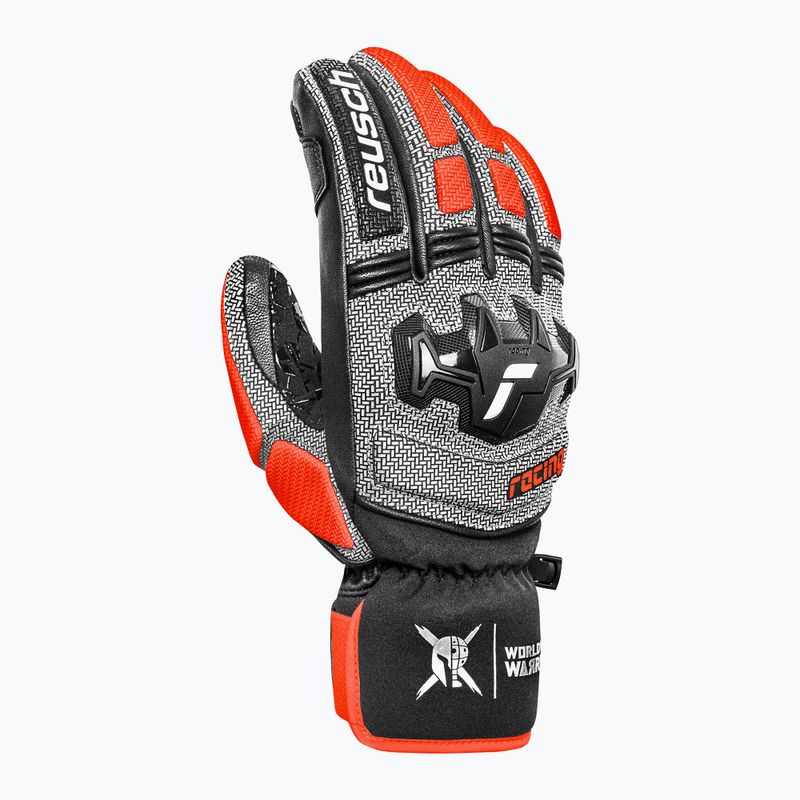 Pánské lyžařské rukavice Reusch Worldcup Warrior SC black/silver/fluo red 3