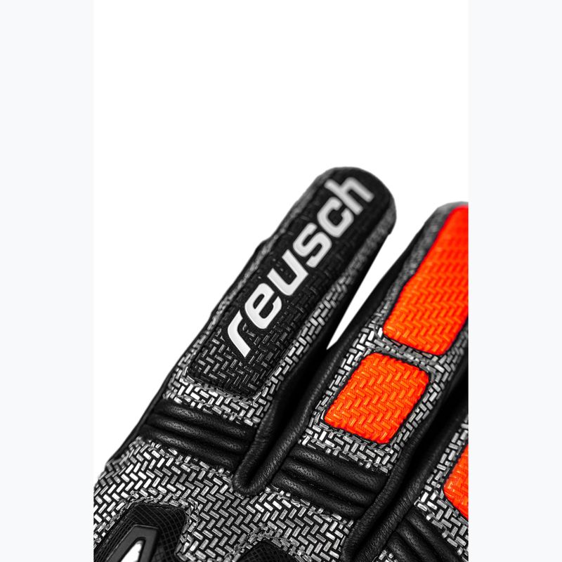 Pánské lyžařské rukavice Reusch Worldcup Warrior SC black/silver/fluo red 5