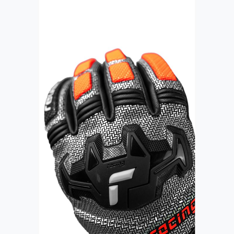 Pánské lyžařské rukavice Reusch Worldcup Warrior SC black/silver/fluo red 8