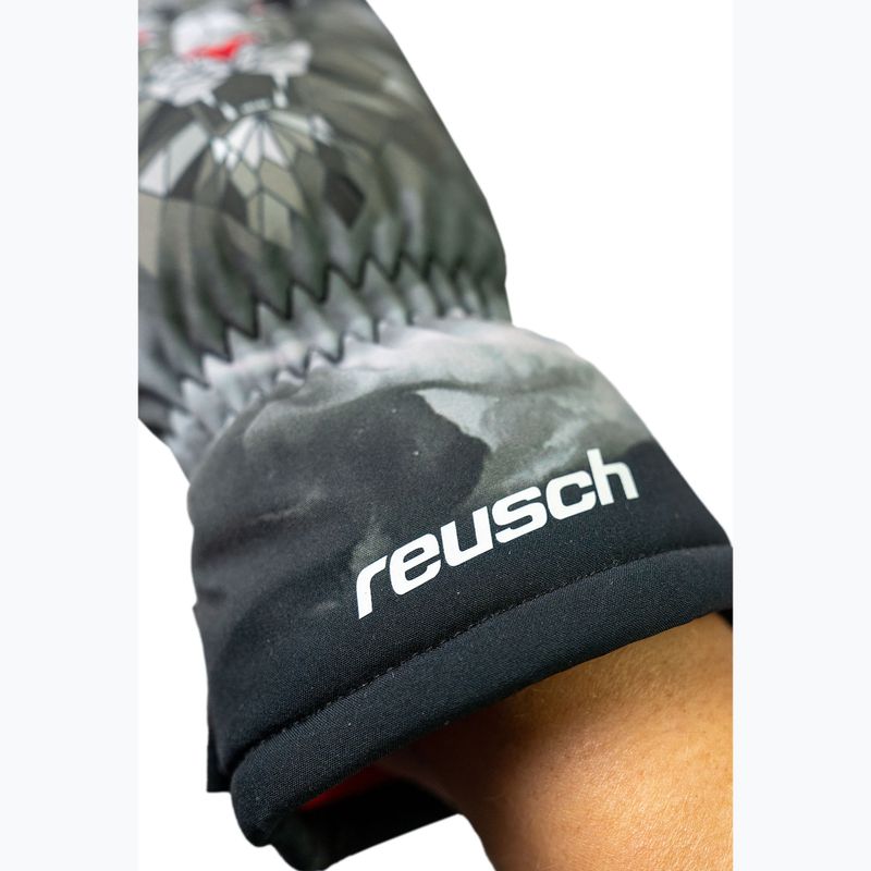 Dětské lyžařské rukavice Reusch Carter R-Tex XT blck/silver/fluo red 6