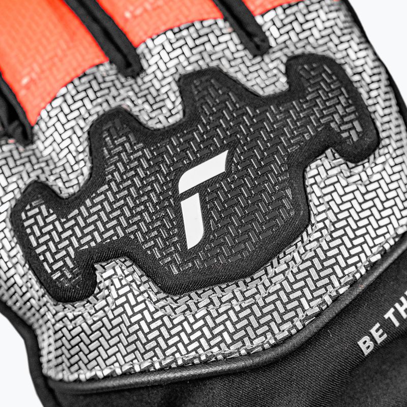 Dětské lyžařské rukavice Reusch Worldcup Warrior Prime R-Tex XT black/silver/fluorescent red 5