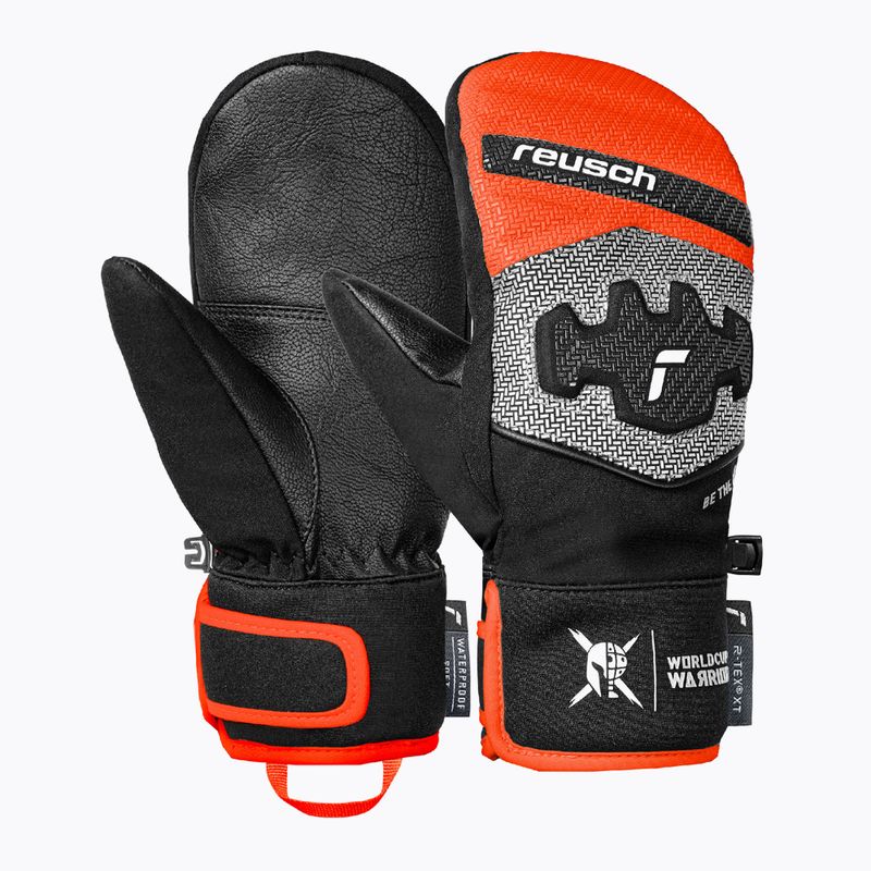 Dětské lyžařské rukavice Reusch Worldcup Warrior Prime R-Tex XT Mitten black/silver/fluorescent red 2