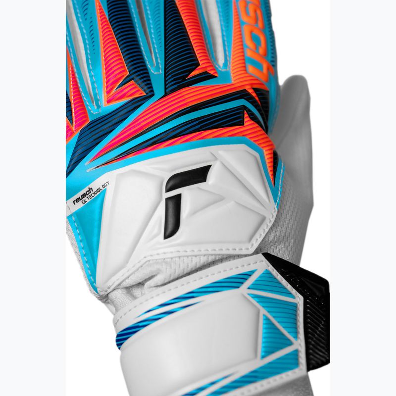 Dětské brankářské rukavice Reusch Attrakt Starter Solid Junior white/light blue 6