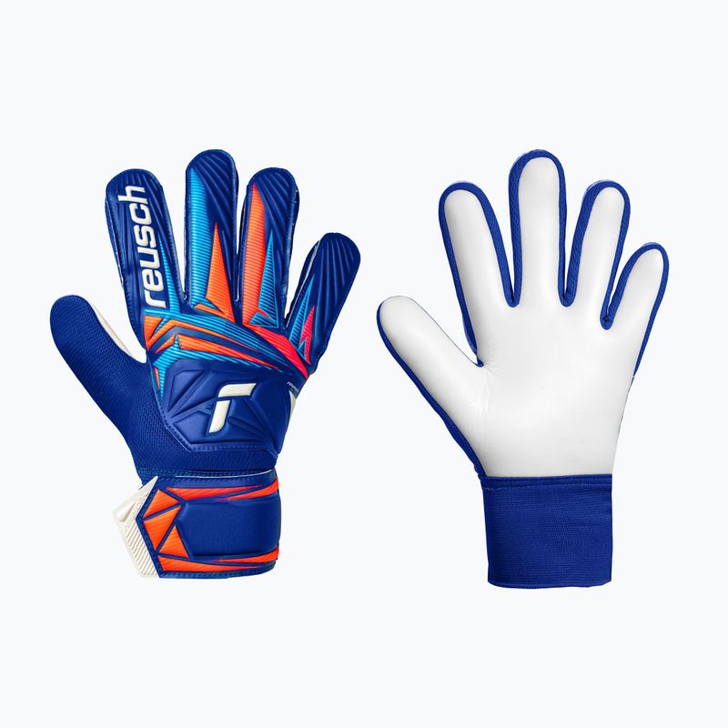 Dětské brankářské rukavice Reusch Attrakt Starter Solid Junior sharp blue/white/shocking orange