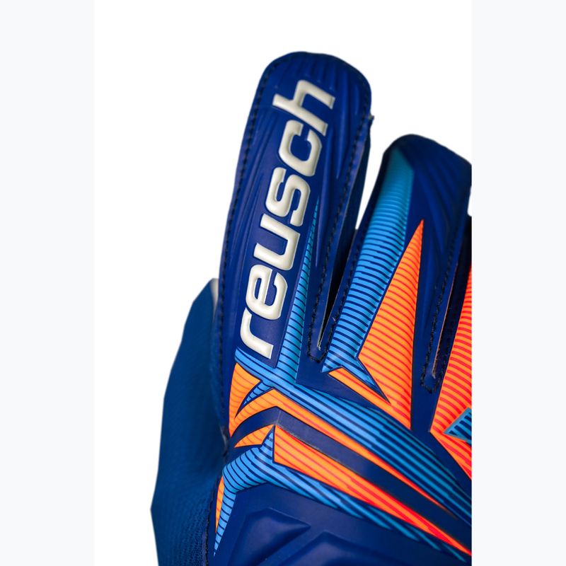 Dětské brankářské rukavice Reusch Attrakt Starter Solid Junior sharp blue/white/shocking orange 5