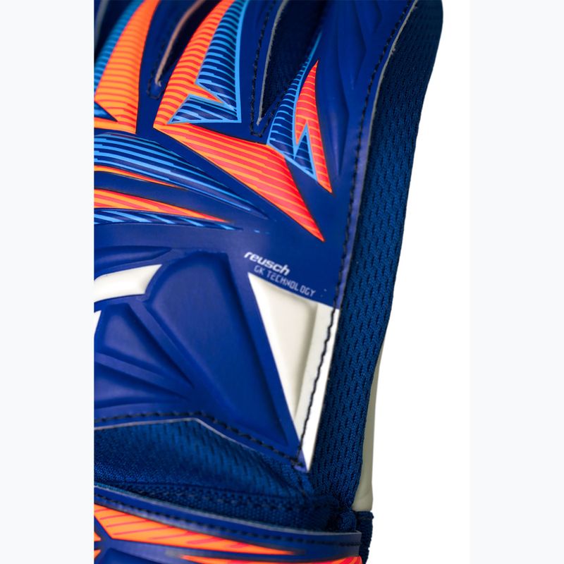 Dětské brankářské rukavice Reusch Attrakt Starter Solid Junior sharp blue/white/shocking orange 7