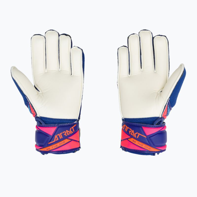 Dětské brankářské rukavice Reusch Attrakt Solid Junior sharp blue/white/shocking orange 3