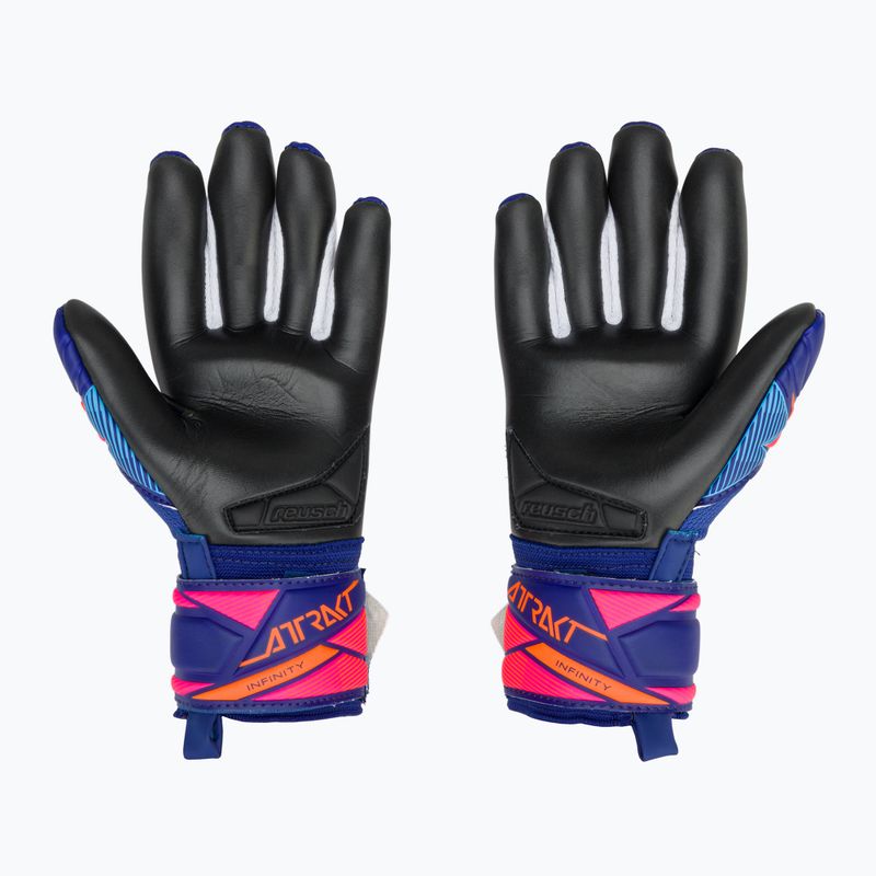 Dětské brankářské rukavice Reusch Attrakt Infinity Evolution NC Junior sharp blue/shocking orange/black 3